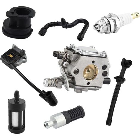 – Carburatore per motosega Zenoah G2500 25cc – Struttura in ferro resistente – Sostituzione facile per prestazioni ottimali – Accessorio essenziale – Crezuo