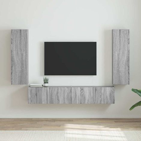 TV-Wandschrank 2 pcs Graues Sonoma 30 x 31 x 100 cm