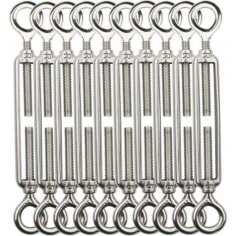 M5 Cable Tensioner, 304 Stainless Steel Wire Rope Tensioner for Clothesline, Hanger, Body Cable - 10 pcs. (1/5)