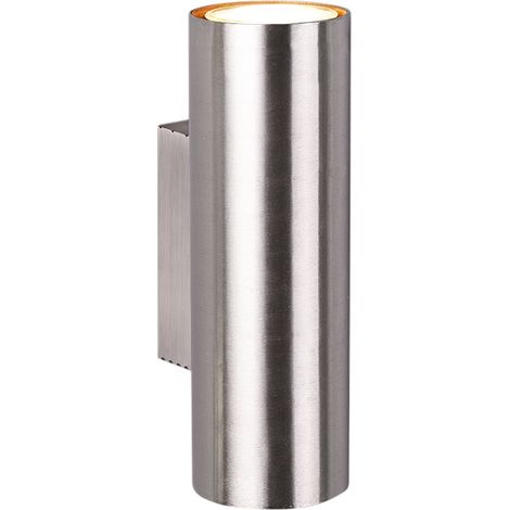 Marley Trio Lighting Lámpara de pared cilíndrica de níquel de doble emisión (1/4)