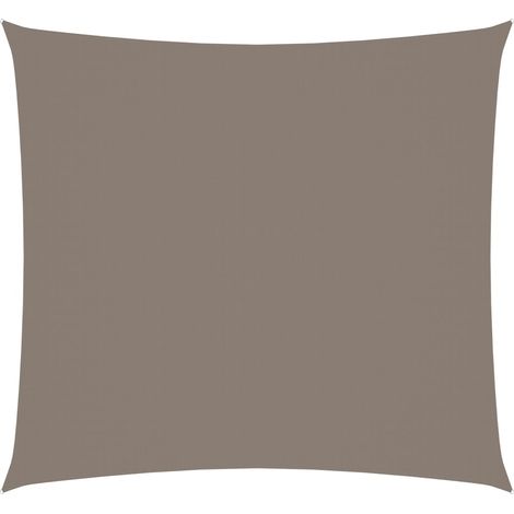Voile toile d'ombrage parasol tissu oxford carré 5 x 5 m taupe