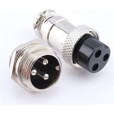 1 jeu de connecteurs de prise d'aviation électrique GX16 à 3 broches, Type à vis, nouveau (1/5)