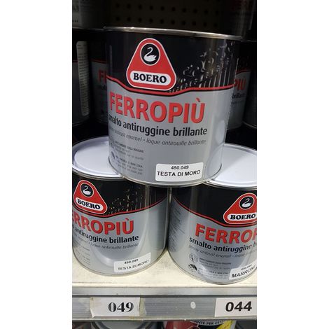 FERROPIU' BOERO DA LT 0.750 COLORI CARTELLA SMALTO BRILLANTE BIANCO GHIACCIO