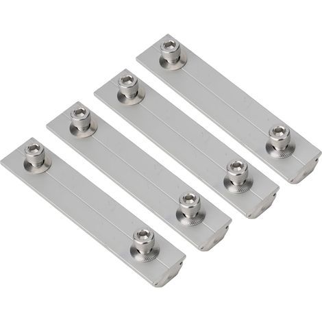 Lot di 4 connettori profilati in alluminio per moduli solari (1/5)