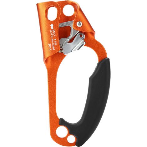 Pince de poignée de corde d'escalade à droite pour équipement d'escalade de corde de 8mm à 13mm (Orange) (1/5)