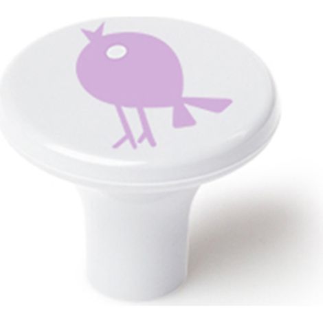 Blister con 6 pomos de plástico con acabado pájaro, dimensiones: 33x33x27mm ø: 33mm - (1/3)