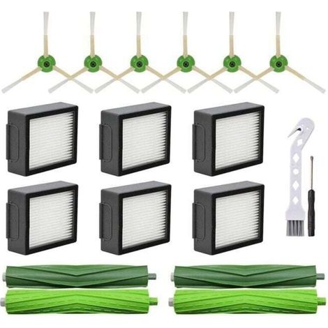 PièCes de Rechange pour IRobot Roomba I3 I4 I6 I7 I8 E5 , XU,E6 E7 Robot Aspirateur Brosse LatéRale Principale Filtre HEPA - KZQ (1/4)
