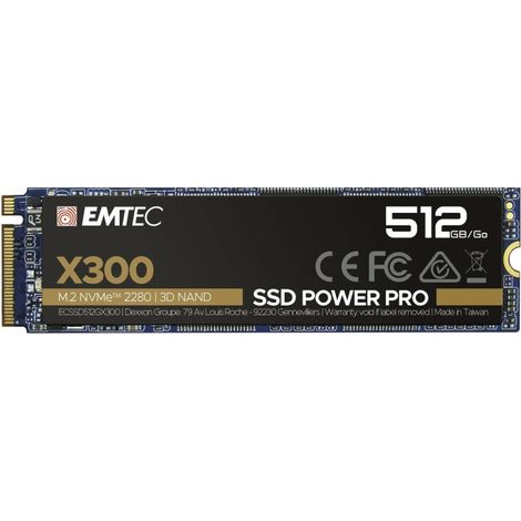 EMTEC SSD 512GB M.2 PCIE X300 NVME M2 2280 (1/3)