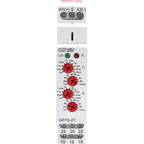 Relais temporisé 220 V AC/DC avec double minuterie réglable de (1/5)