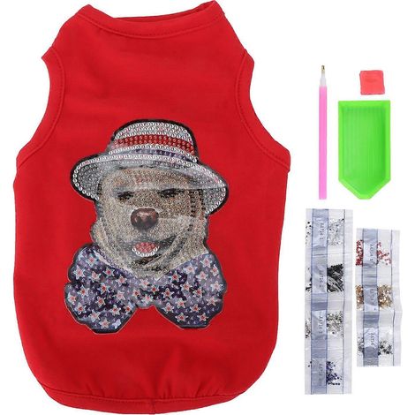 T-shirt pour chien orné de strass, vêtement pour chien, sweat-shirt léger et tendance pour chiot. (1/4)