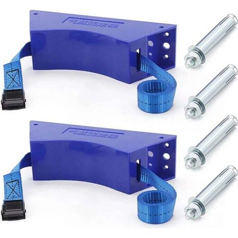 2PCS Support de RéServoir Propane Cylindre Mural Bouteille Gaz ABS avec Vis Bleu