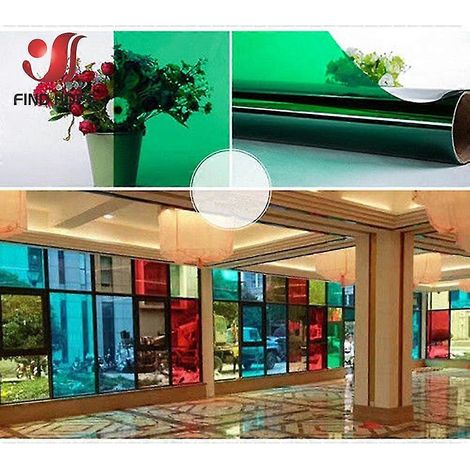 Film adhésif transparent pour vitres, multicolore, teinté solaire, effet vitrail, rouleau de vinyle décoratif, format A4, 20/40 x 120 cm, à poser soi-même