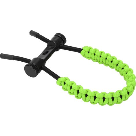 Sangle de poignet ajustable pour arc à poulies, corde tressée d'entraînement en couleur verte (1/5)