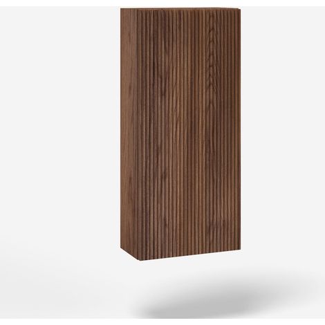 Wandhängender Badezimmerschrank mit Push-to-Open Tür, reversibel – Modell Venere - Dunkelbraun