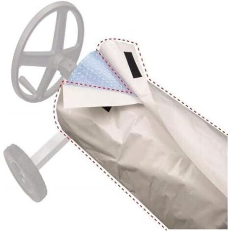 Bâche de Protection Solaire pour Enrouleur/Protection imperméable Utilisation Moulinet Piscine Peut Prolonger la durée Vie bâche (Beige, 490  96 cm) Beige S: cm (1/5)