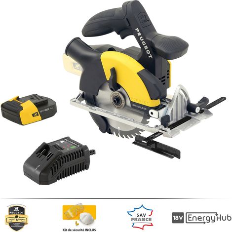 Scie circulaire 165mm 18V + chargeur + bat 2,0 Ah (1/5)