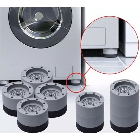 4 pièces - Amortisseurs pour machine à laver - Supports anti-vibrations - Pieds antidérapants - Réducteurs de vibrations et chocs - Accessoires lave-linge (1/5)