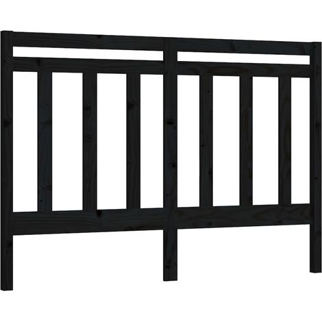Tête de lit accessoire couchage chambre à coucher meuble 166 x 4 x 100 cm bois de pin noir TDL0202216