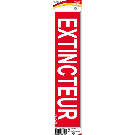 Panneau Extincteur (texte) - Vinyle adhésif 330x75mm - 4032528