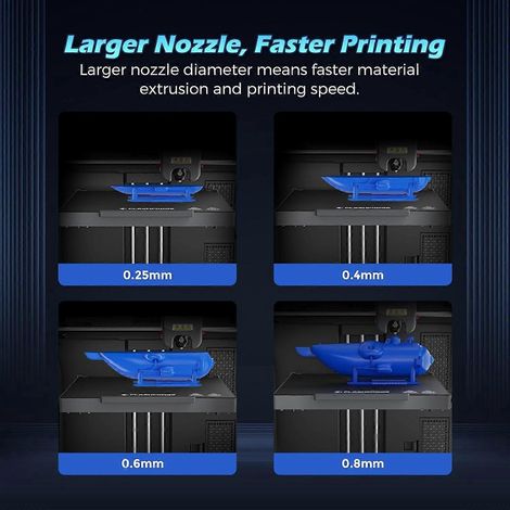 FLASHFORGE Adventurer 5M Gehärtete Düse 280℃ Hoher Durchfluss 32mm³/s für stabilen Hochgeschwindigkeitsdruck