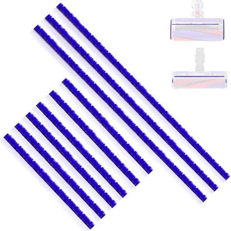 9 Pezzi Strisce Morbide in Peluche a Righe, Accessori per Dyson V6 V7 V8 V10 V12 V15 DC58 DC59 DC62 DC72 DC74, Testine di Ricambio per Aspirapolvere (1/5)