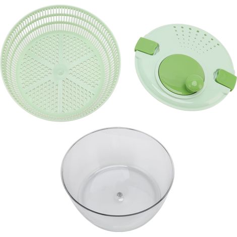 Essoreuse à salade multifonctionnelle 4L en PP, verte, pour la cuisine. (1/5)
