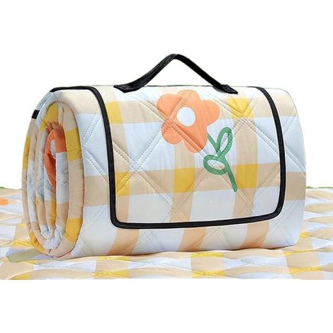 Couverture de pique-nique - Couverture de plage - Tapis de pique-nique - Couverture de pique-nique pliable jaune (1/5)