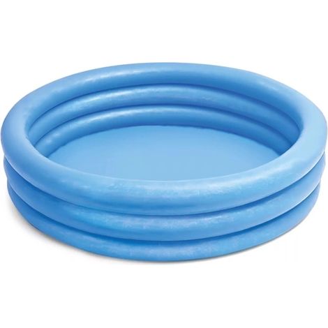 piscina gonfiabile per bambini intex "crystal" in vinile blu 114x114x25 cm - cod. 59416np