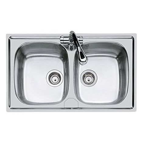 Elleci Lavello Zen-Living 450 86x50cm 2 Vasche Alluminio 71