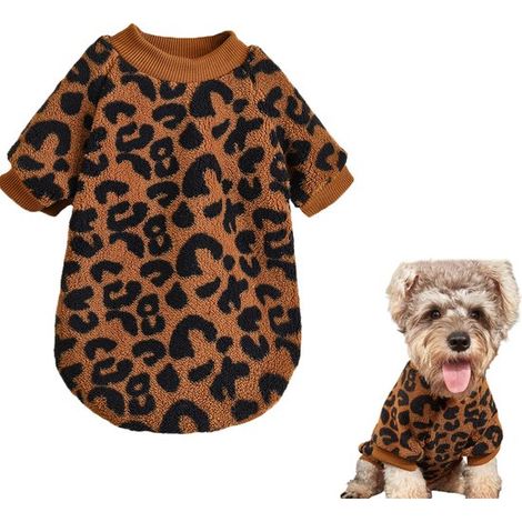 Abbigliamento autunnale e invernale per cuccioli: maglioncini super morbidi e caldi per animali domestici, simpatici maglioncini a righe in peluche, maglioncini con motivi di cartoni animati per cucci (1/5)