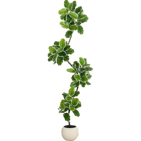 Árbol artificial, hojas realistas, maceta decorativa, 84 pulgadas (1/2)