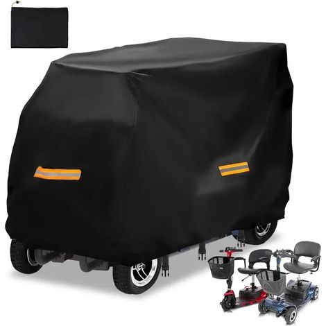 (Noir, 144x68x99cm) Housse de trottinette en tissu Oxford - Protection UV, convient aux trottinettes électriques et au rangement. (1/4)