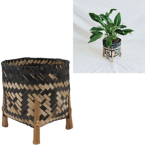 Paniers à fleurs en bambou de style nordique pour fleurs séchées et fleurs artificielles, petites plantes en pot (1/5)