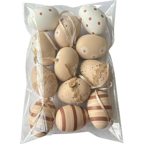 Oeufs De Pâques En Plastique - 12 Pièces - 2,3 Pouces - Résistants Aux Chocs - Décoration De Printemps Pour Intérieur Et Extérieur (1/5)