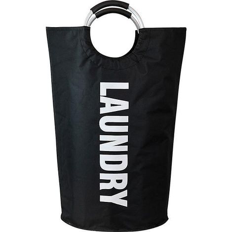 72 38cm Panier Linge (noir), Sac Linge Pliable, Grand Panier Linge Pliant (1/4)