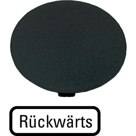 Étiquette bouton ' coup de poing ' noir A REBOURS EATON M22-XDP-S-D16