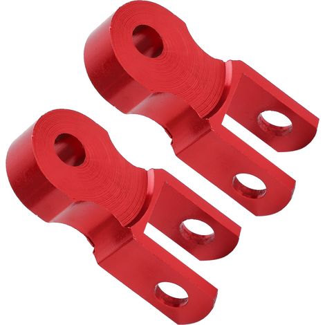 Deux supports d'amortisseur arrière, en alliage d'aluminium, avec trous de fixation M10, adaptés aux motos, rouges. (1/5)