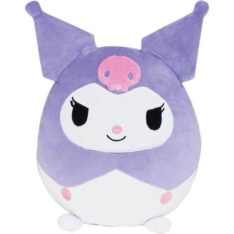 Cuscino in peluche Kuromi JEMINI 27 cm texture vellutata morbida (1/3)