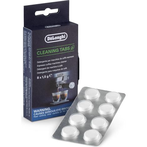Tavolo per la pulizia (1 confezione di 8 tablet) per la macchina per caffè espresso Delonghi - AS00002139