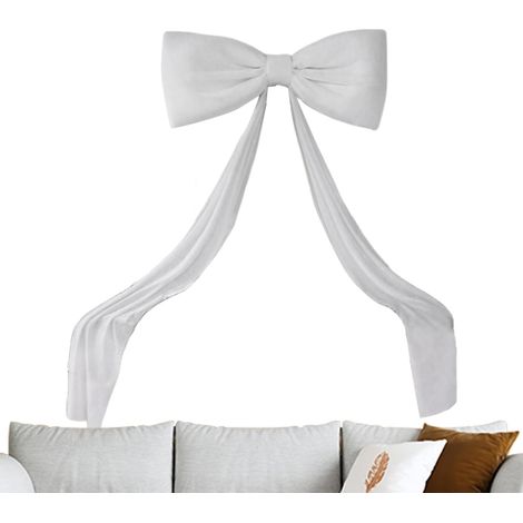 Nœud pour sapin de Noël, ornement en velours de 180 cm pour les fêtes – Décoration de cimier de sapin, pour salon, fête, cheminée, décoration murale, fond photo pour les célébrations (1/5)