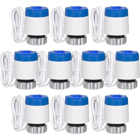 10x Actionneur Thermoélectrique 230V Actionneurs électrothermiques avec voyant lumineux Actionneur pour chauffage au sol pour collecteur de circuits de chauffage (1/5)