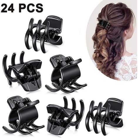 Pinces À Cheveux Mini - 1 5 Cm Largeur - Prise Antidérapante - Pour Adultes Et Filles - Lot De 24 Pièces (1/5)
