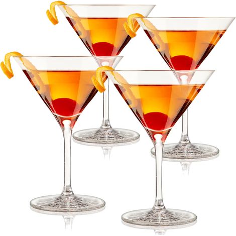 Lot de 4 Verres à Cocktail en Cristal 165 ML (1/5)