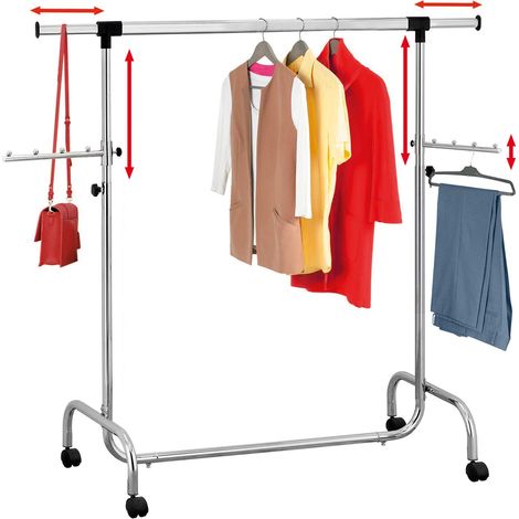 Tatkraft Falcon porte-vêtements réglable argent (1/5)