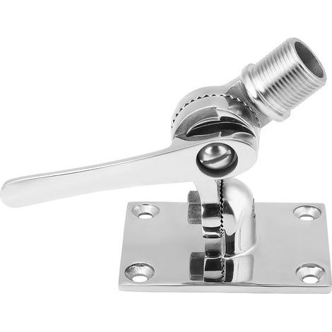 ANGGREK 316 Antenne en Acier Inoxydable Mount Marine Boat Antenne Base Double Bandonnée d' Réglable avec Finition Polie Miroir pour Résistance à la Corrosion d'eau Salée. (1/5)