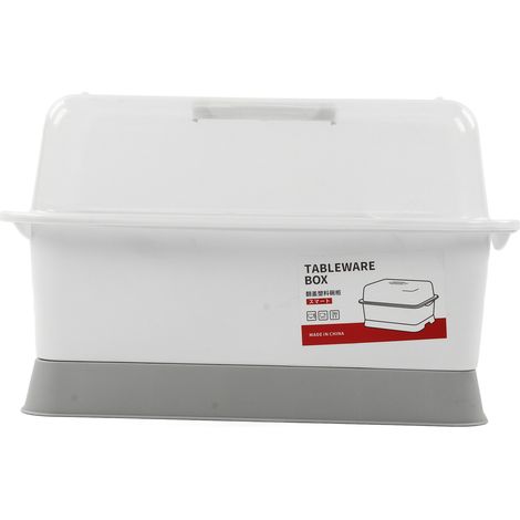Égouttoir de Vaisselle Minimaliste Anti-Poussière avec Couvercle, Gain de Place pour Cuisine (1/5)