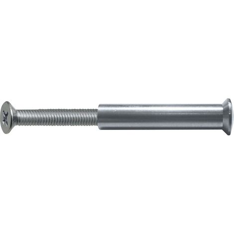 Hülsenschraube Stahl M4 x 40mm Verbindungsschraube mit Hülse  Holzdicke bis 45mm für Bohrung  ø 5 mm