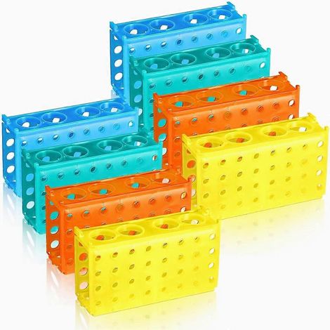 Support pour tubes à essai (8 pièces, 4 voies) pour centrifugeuse (0,5 ml/1,5 ml/10 ml/15 ml/50 ml) - Matériel de laboratoire scientifique (1/5)