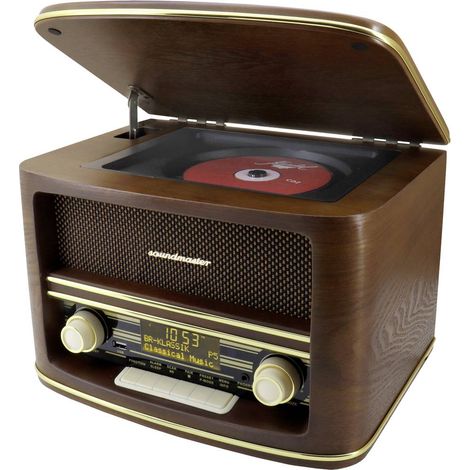 soundmaster NR961 Radio da tavolo DAB+, FM AUX, USB, CD, Bluetooth incl. telecomando Marrone (1/5)