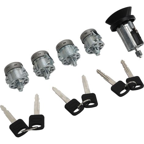 Serrure de porte voiture avec clé 1L3Z 11582 A, kit de verrouillage d'allumage pour Ford Excursion 2000-2005, jeu de cylindre de remplacement (1/5)